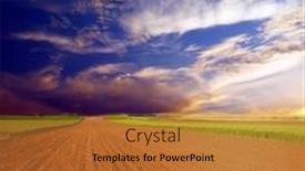  Presentation with field - Slides with plowed-field-in-spring-time background and a gold colored foreground