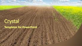  Presentation with land - PPT layouts enhanced with plowed land background and a tawny brown colored foreground