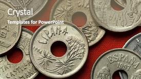 Presentation with galápagos islands - Cool new PPT layouts with plta - coins of spain canary islands backdrop and a coral colored foreground