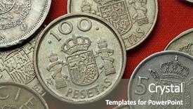  Presentation with pancasila indonesia coat of arms - Cool new PPT layouts with plta - coins of spain coat backdrop and a  colored foreground