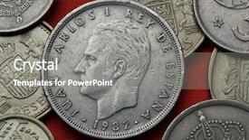  Presentation with executive marting luther king j - Cool new slide deck with plta - coins of spain king juan backdrop and a gray colored foreground
