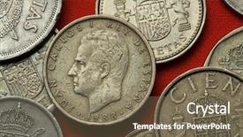  Presentation with lion king musical - Slide set consisting of plta - coins of spain king juan background and a violet colored foreground