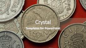 Presentation with pilgrimage - Theme featuring plta - coins of spain map background and a coral colored foreground