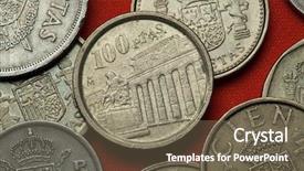  Presentation with museum - Theme consisting of plta - coins of spain prado museum background and a violet colored foreground