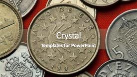 Presentation with pilgrimage - PPT layouts with plta - coins of spain scallop shell background and a coral colored foreground