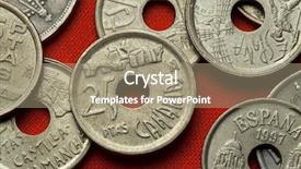  Presentation with spain - Beautiful theme featuring plta - coins of spain statues backdrop and a coral colored foreground