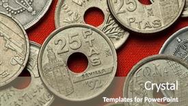 Presentation with garita del diablo - Audience pleasing slides consisting of plta - coins of spain torre del backdrop and a gray colored foreground