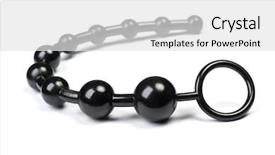  Presentation with sex - Audience pleasing presentation design consisting of plug - black anal sex toy balls backdrop and a white colored foreground