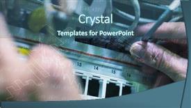  Presentation with shares - Beautiful slides featuring plug - stocks and shares against technician backdrop and a ocean colored foreground