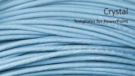  Presentation with network cable - Presentation theme featuring bunch of blue network cable background and a light blue colored foreground