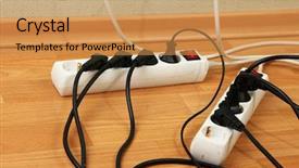  Presentation with power boat - Amazing slide deck having plug electric - overloaded power boards close up backdrop and a gold colored foreground