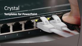  Presentation with internet - Theme with plug-in-and-out background and a tawny brown colored foreground