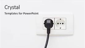  Presentation with electric - Presentation with plugged into a white electricity background and a white colored foreground
