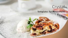  Presentation with ice cream cake - Audience pleasing slide set consisting of plum-cake-with-mint backdrop and a light gray colored foreground