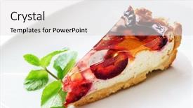  Presentation with cake - Cool new slides with plum cake backdrop and a light gray colored foreground