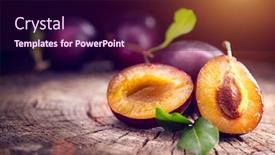  Presentation with organic - Presentation consisting of plum-healthy-juicy-ripe-organic background and a wine colored foreground