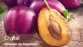  Presentation with organic - Audience pleasing PPT theme consisting of plum healthy juicy ripe organic backdrop and a red colored foreground