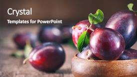  Presentation with healthy diet organic food - Theme with plum healthy juicy ripe organic background and a tawny brown colored foreground
