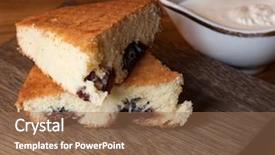  Presentation with rustic - PPT theme with plum pie rustic plum cake background and a  colored foreground