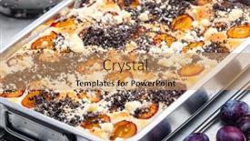  Presentation with poppy - Slide set featuring plum-pie-with-poppy-seeds background and a coral colored foreground