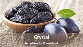  Presentation with plum blossom - PPT theme enhanced with plum with prunes background and a coral colored foreground