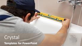  Presentation with height - Presentation with plumber-adjusts-the-height background and a coral colored foreground