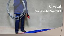  Presentation with systems - PPT layouts having plumber-and-plastic-pipes background and a gray colored foreground