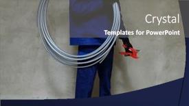  Presentation with systems - Presentation theme with plumber-and-plastic-pipes background and a gray colored foreground