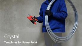  Presentation with systems - PPT layouts featuring plumber-and-plastic-pipes background and a gray colored foreground