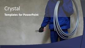  Presentation with systems - Presentation enhanced with plumber-and-plastic-pipes background and a gray colored foreground