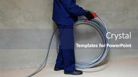  Presentation with systems - PPT theme with plumber-and-plastic-pipes background and a ocean colored foreground