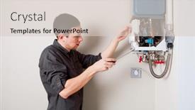  Presentation with plumber - Amazing slide deck having plumber-attaches-trying-to-fix backdrop and a lemonade colored foreground