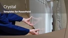  Presentation with plumber - Slides enhanced with plumber-in-a-blue-jumpsuit background and a tawny brown colored foreground