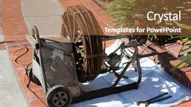  Presentation with sewer - Theme featuring plumber unclogs a sewer drain background and a red colored foreground