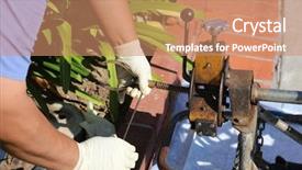  Presentation with sewer - Amazing theme having plumber unclogs a sewer drain backdrop and a coral colored foreground