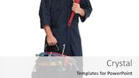  Presentation with plumber - Beautiful PPT layouts featuring plumber backdrop and a white colored foreground