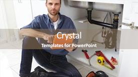  Presentation with plumber - PPT theme having plumber background and a coral colored foreground