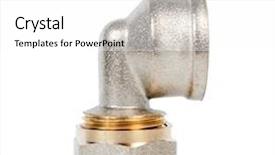  Presentation with plumbing - Cool new slide deck with plumbing connecting detail it is isolated on the white backdrop and a white colored foreground
