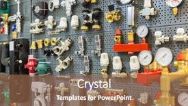  Presentation with plumbing - Audience pleasing presentation design consisting of plumbing equipment pressure sensors backdrop and a coral colored foreground