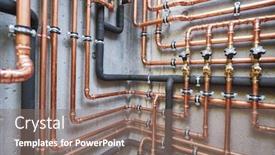  Presentation with copper - Cool new presentation with plumbing-service-copper-pipeline backdrop and a gray colored foreground