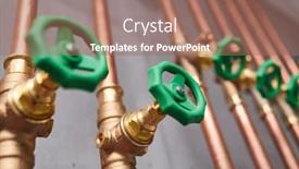  Presentation with pipeline - Cool new theme with plumbing-service-copper-pipeline backdrop and a coral colored foreground