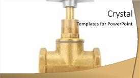  Presentation with plumbing - PPT theme having plumbing valve isolated on white background and a white colored foreground