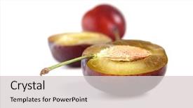  Presentation with tv show studio camera - Amazing slide deck having pulm o - plums o white background backdrop and a  colored foreground