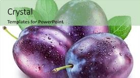  Presentation with water drops - Amazing slide deck having plums with water drops file backdrop and a seafoam green colored foreground