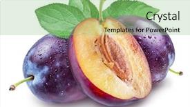  Presentation with water drops - Cool new presentation theme with plums with water drops file backdrop and a seafoam green colored foreground