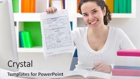  Presentation with perfect - Amazing slide set having plus grade test result backdrop and a light gray colored foreground