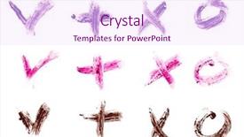  Presentation with eye shadow - Theme with plus sign - stroke of eye shadow pencil background and a pink colored foreground