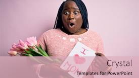  Presentation with african american mothers - PPT theme enhanced with plus-size-african-american-woman background and a lemonade colored foreground