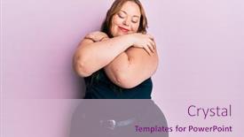  Presentation with confident love - Slides enhanced with plus-size-caucasian-young-woman background and a lemonade colored foreground