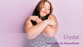  Presentation with self love - Colorful presentation theme enhanced with plus-size-caucasian-young-woman backdrop and a lemonade colored foreground
